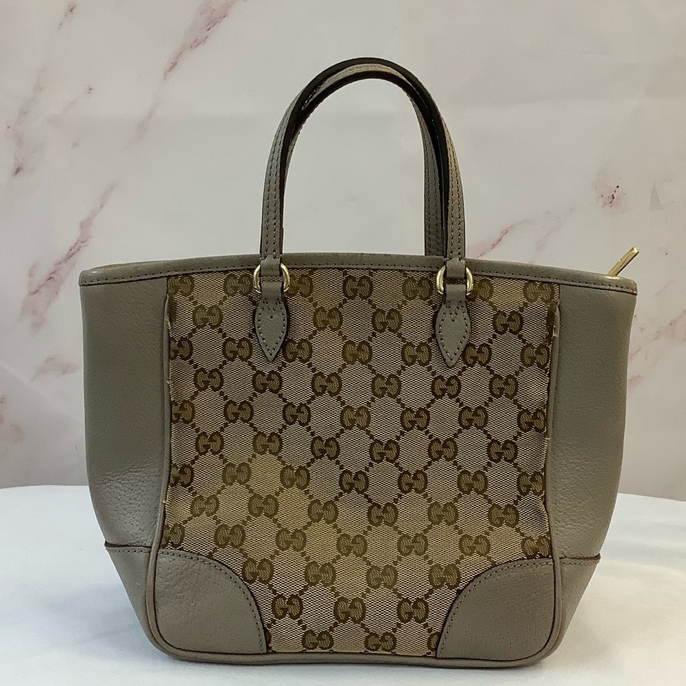 GUC Gucci Beige and Gray Women's Tote Bag - Picture 2 of 10